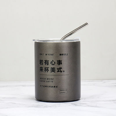 Coppa da caffè riutilizzabile in acciaio inossidabile con slogan personalizzato