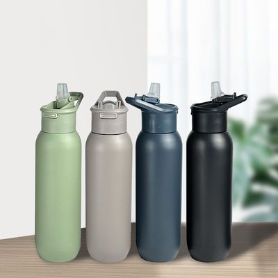 Bottiglia isolante per sport all'aria aperta 32 oz di acciaio inossidabile, bottiglia aspirante con coperchio di plastica