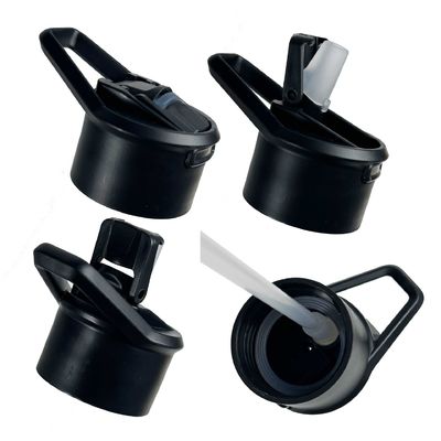 Sicurezza 32 oz / 1000 ml Doppia parete vuoto Isolato Acciaio inossidabile Bottiglia d'acqua con coperchio di paglia