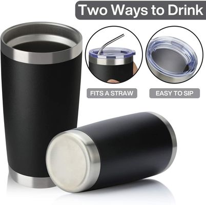 Conservazione della bevanda calda Bevande fredde Isolato 600ml Bottiglia d'acqua metallica Car Tumbler con paglia