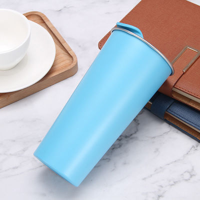 Tazza da caffè in acciaio inossidabile a doppia parete in stile cartone animato per viaggi
