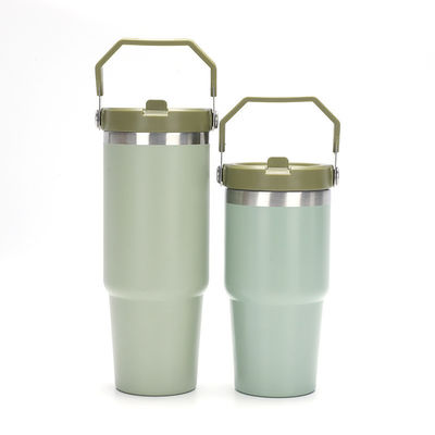 Logo a colori personalizzati 20 oz 30 oz doppia parete sublimazione isolante portabile Tumblers viaggi auto tazza da caffè con manico