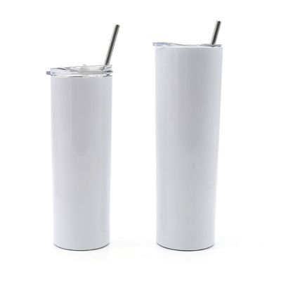 20oz 30oz Straight Skinny Sublimation Tumbler con vite sul coperchio e tazza di paglia per il campeggio