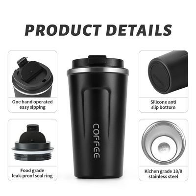 Tazze di caffè termali isolate Logo personalizzato 13 oz 17 oz Tumbler in acciaio inossidabile per i viaggi
