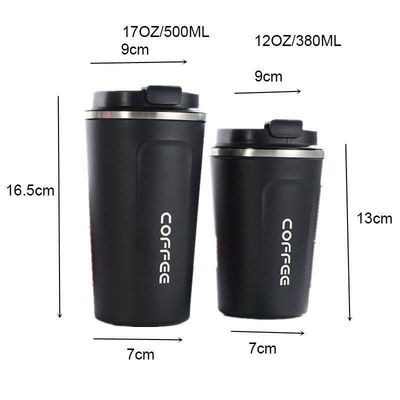 LID 12/17 oz doppia parete 18/8 termocaffè aspirapolvere isolato viaggio tazza di caffè in acciaio inossidabile