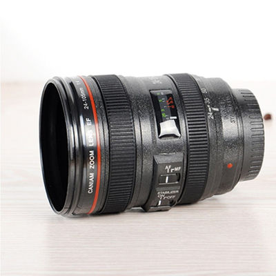 253.4g Camera a doppia parete in acciaio inossidabile Lente tazza di caffè per gli appassionati di fotografia