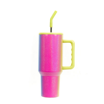 Tazze di gioielli per arcobaleno con paglia sostenibili e accessori a mano