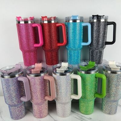 1 Tazza di diamante con punteggio nero a doppia parete in acciaio inossidabile