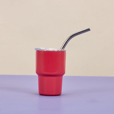 Acciaio inossidabile 2 oz Shot Glass Tumbler con coperchio di paglia Mantenere le bevande calde o fredde 6-12 ore
