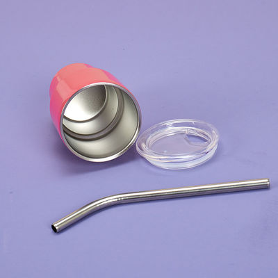 Acciaio inossidabile 2 oz Shot Glass Tumbler con coperchio di paglia Mantenere le bevande calde o fredde 6-12 ore