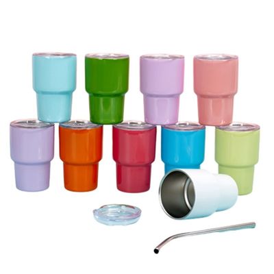 Festa di commemorazione essenziale 2 oz in bianco Sublimazione miniatura Tumbler in acciaio inossidabile