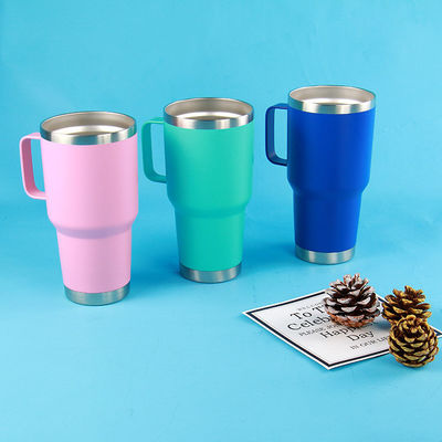 Logo personalizzato Straw Cup stampato 30oz Tumbler Acciaio inossidabile per viaggi all'aria aperta durevole