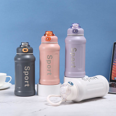 850ml Sports Design Vacuum Isolato Acciaio Inossidabile Tazza Termica con Maniglia e Paglia