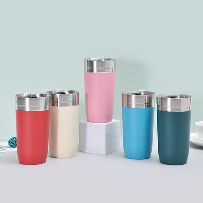 Tazza da caffè portatile in acciaio inossidabile da 500 ml per il caffè personalizzato in movimento