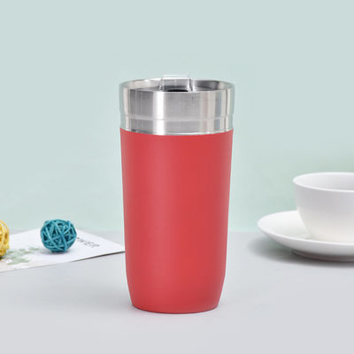 Tazza di viaggio isolante da 16 oz con coperchio scorrevole Tumbler Acciaio inossidabile Coppa termica a doppia parete