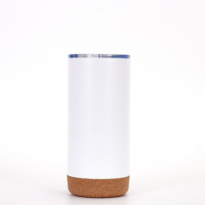 Flasche a vuoto Termosi Popolari Tazze di viaggio in acciaio inossidabile a doppia parete con fondo di sughero