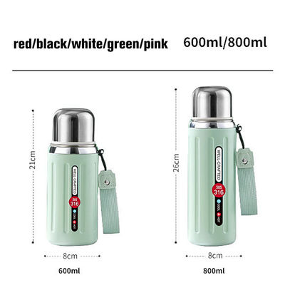 Logo personalizzato 600ml 800ml Acciaio inossidabile Isolata bottiglia d'acqua con OEM / ODM accettabile