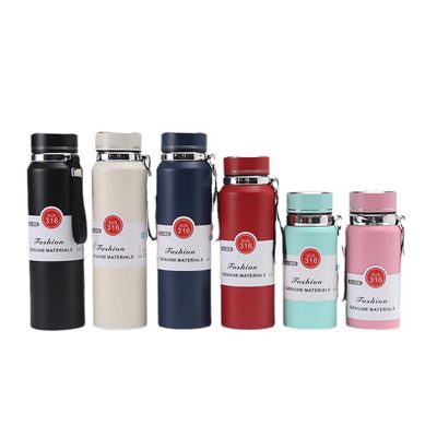 Bottiglia d'acqua isolante 600ml/800ml/1000ml Display di temperatura a LED Logo personalizzato Camping