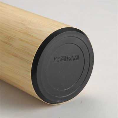 Tipo metallo Acciaio inossidabile Bamboo in legno termostato per bevande con coperchio in legno