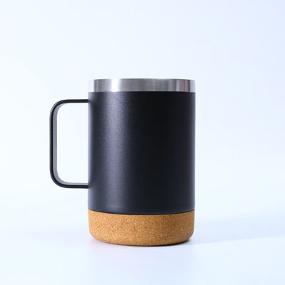 Best-seller Coppa di caffè in acciaio inossidabile isolante a doppia parete con fondo e maniglia in sughero