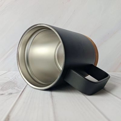 Contemporanea 16oz Straight in acciaio inossidabile Tumbler di caffè con fondo di sughero e manico