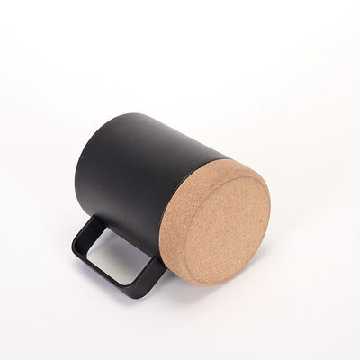 12oz/16oz nero opaco di acciaio inossidabile del fondo del tappo di sughero colore personalizzato design contemporaneo