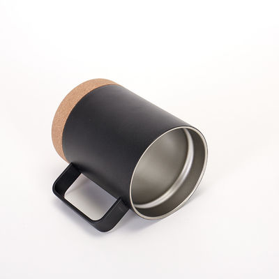 12oz/16oz nero opaco di acciaio inossidabile del fondo del tappo di sughero colore personalizzato design contemporaneo