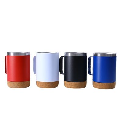 12oz/16oz nero opaco di acciaio inossidabile del fondo del tappo di sughero colore personalizzato design contemporaneo