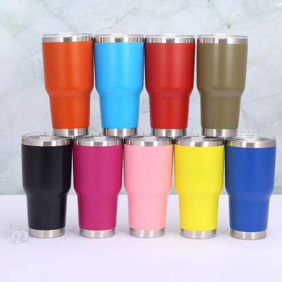 30oz di acciaio inossidabile con cannucce e coperchi