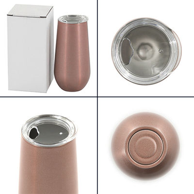 In magazzino 6 oz di flauti di champagne senza fusto Tumbler 10 oz per bambini Sublimazione tazza di caffè Tazze isolanti al vuoto