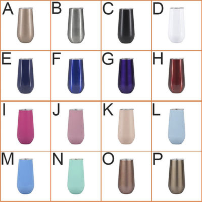 In magazzino 6 oz di flauti di champagne senza fusto Tumbler 10 oz per bambini Sublimazione tazza di caffè Tazze isolanti al vuoto