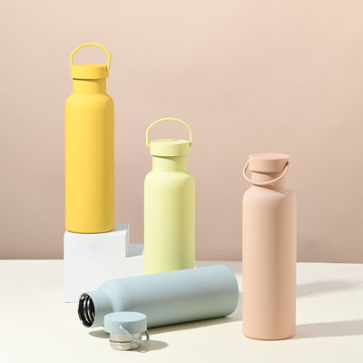 Classico stile di design Acciaio inossidabile Isolata bottiglia d'acqua con maniglia Eco-friendly