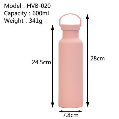 Bottiglia per bevande in acciaio inossidabile isolante sotto vuoto 600 ml di capacità bottiglia d'acqua personalizzabile
