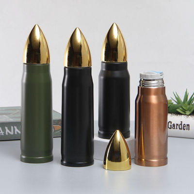 500 ml 1000 ml in acciaio inossidabile proiettile a vuoto Thermos Cup doppio muro proiettile Tumbler oro