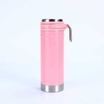 Colore personalizzato 750ml Bottiglia di acqua termica in acciaio inossidabile a doppia parete con manico