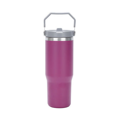 Stile di design minimalista 30oz BPA Free Vacuum Isolated Tumbler con Flip Straw Thermos