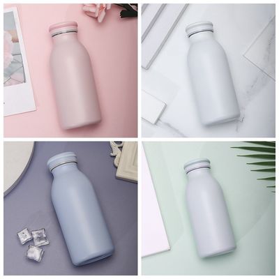 Bottiglia d'acqua in acciaio inossidabile con vernice morbida di gomma 350ml/600ml Isolata a doppia parete